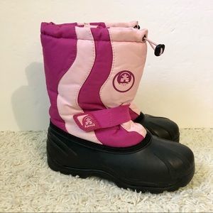Kamik Winter Snow Boots Insulated Pink Girls 6